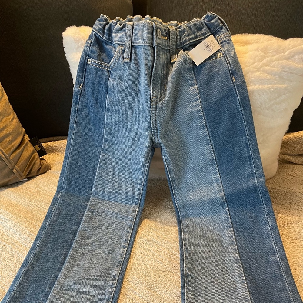 NWT Old Navy Girl’s Two-Tone Flare Jeans -2 ON Jeans for $30